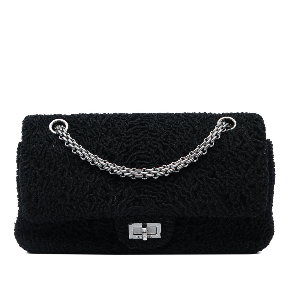 Pre-Loved Chanel Boucle Wool Reissue 2.55 Double Flap 225